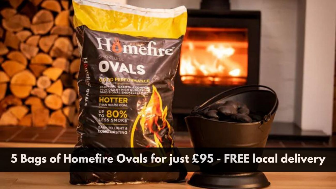 5 Bags of Homefire Ovals for just £95