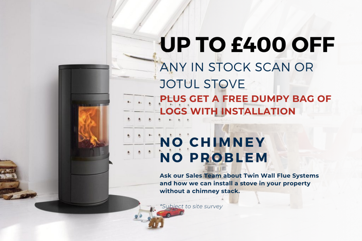 Save £400 on any Scan or Jotul stove