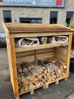 Sandpits Handmade Large Log Store with Fuel & Firelighters