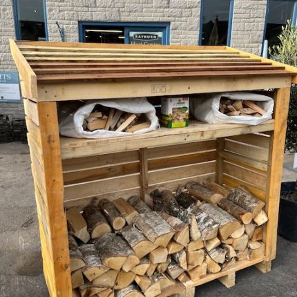 Sandpits Handmade Large Log Store with Fuel & Firelighters